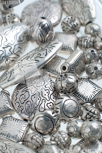 Image of silver beads