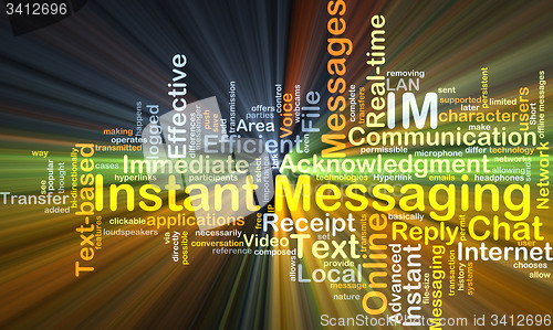 Image of Instant messaging IM background concept glowing