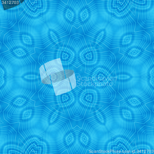 Image of Abstract concentric blue pattern