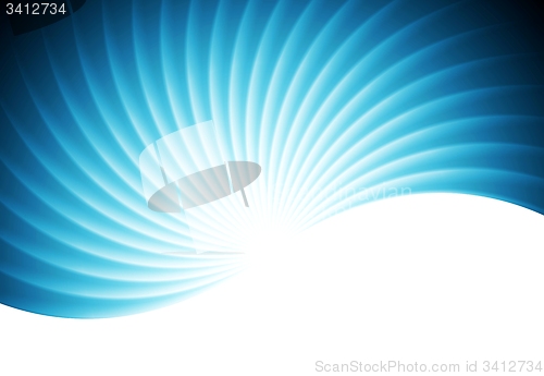 Image of Abstract swirl wavy blue vector background