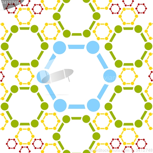 Image of Vector background of molecule structure. Medical design