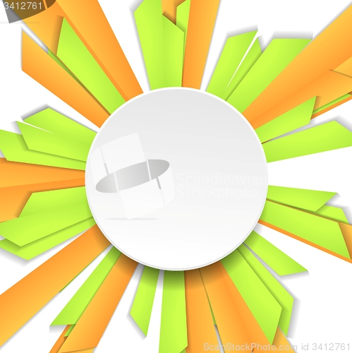 Image of Geometric tech bright background with circle