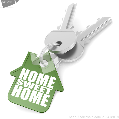 Image of Keychain with sweet home word