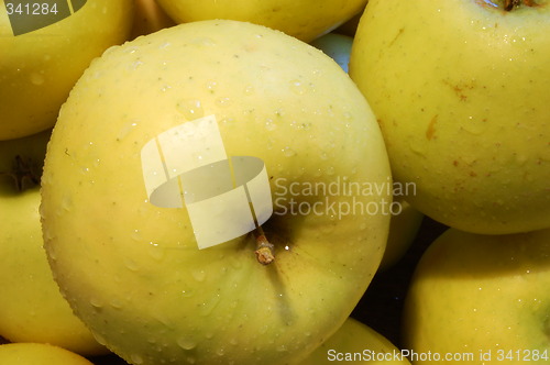 Image of apples wet