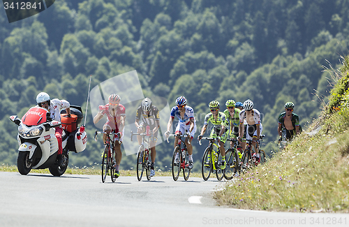 Image of The Breakaway on Col D'Aspin - Tour de France 2015