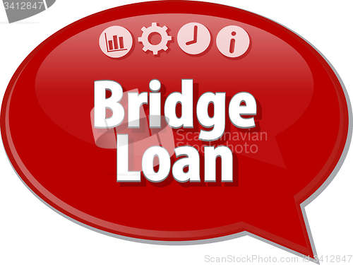 Image of Bridge Loan  Business term speech bubble illustration
