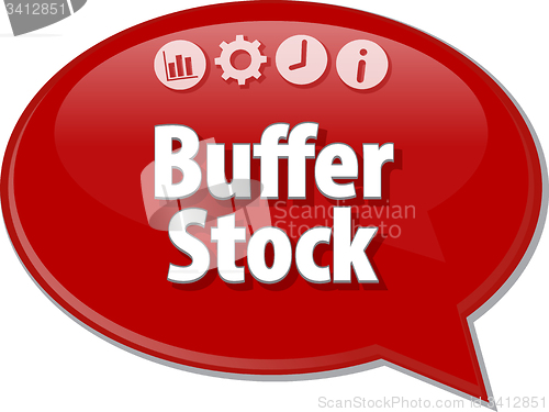 Image of Buffer Stock  Business term speech bubble illustration