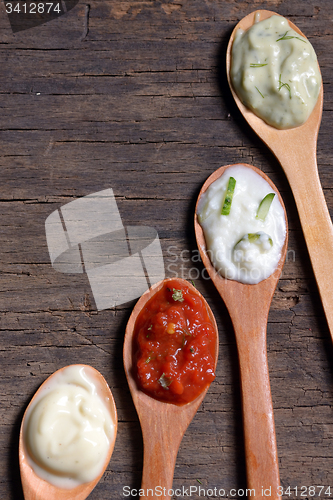 Image of different types of sauces 