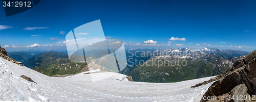 Image of Panorama of snow mountain