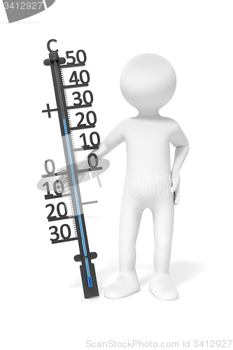 Image of man with thermometer