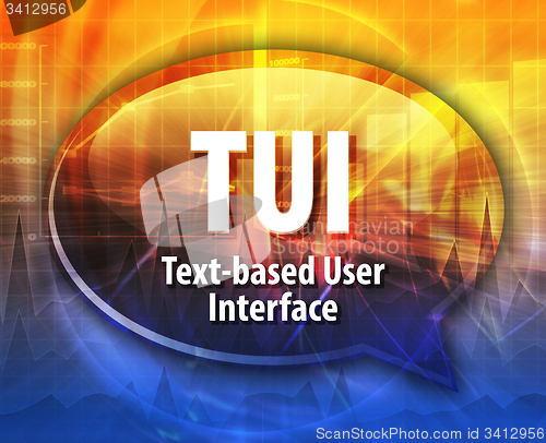 Image of TUI acronym definition speech bubble illustration