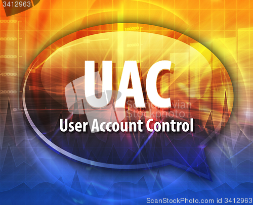 Image of UAC acronym definition speech bubble illustration