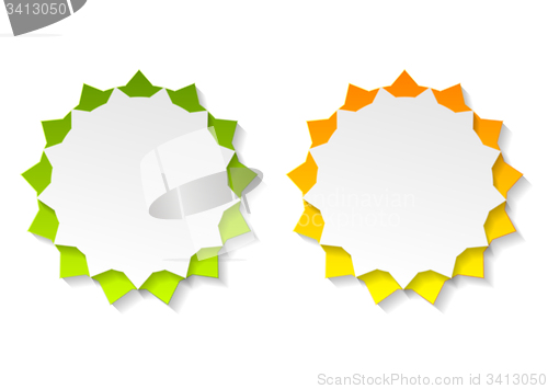 Image of Abstract star shape bright stickers
