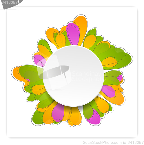 Image of Abstract bright flower vector design