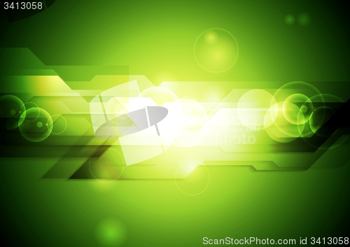 Image of Shiny green tech abstract background