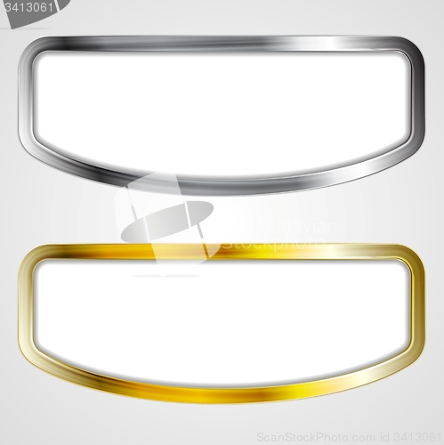 Image of Abstract silver and golden frames