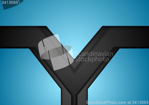 Image of Bright blue black tech corporate background
