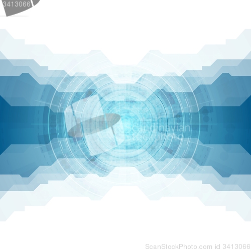 Image of Tech vector blue abstract design