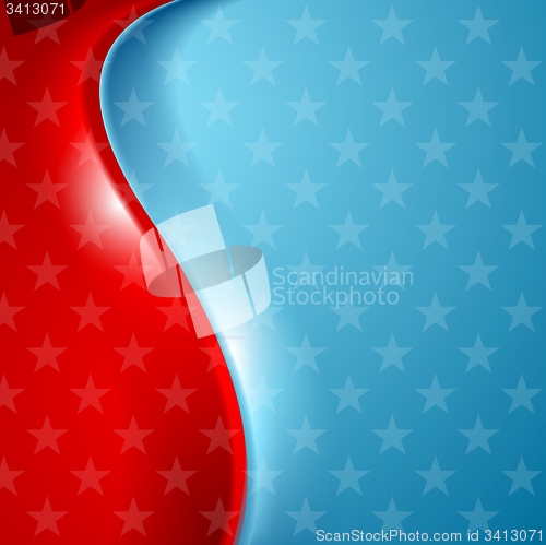 Image of Abstract wavy usa stars background