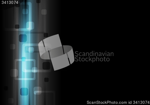 Image of Contrast dark blue hi-tech background