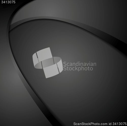 Image of Abstract dark wavy corporate background