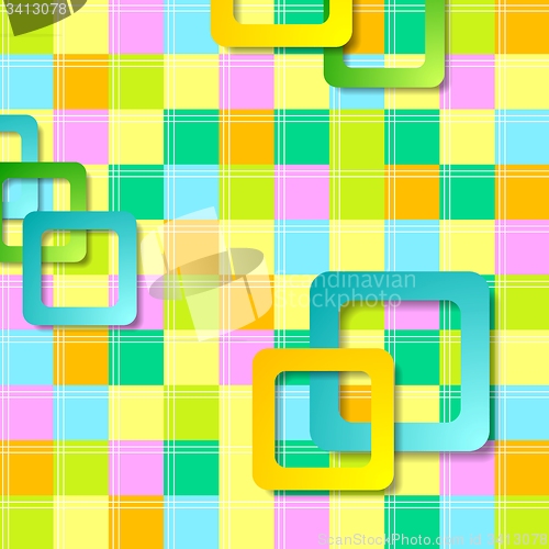 Image of Abstract colorful squares pattern design