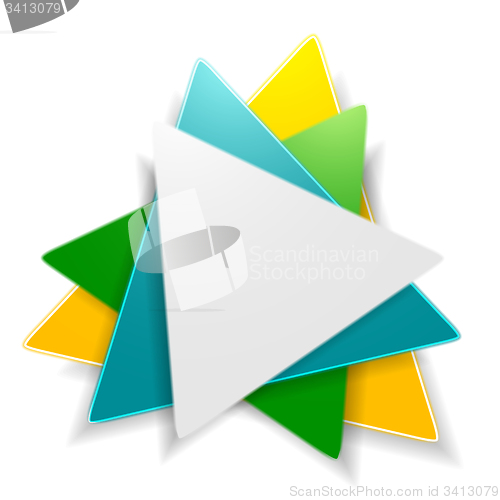 Image of Abstract bright triangle logo design