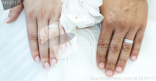 Image of Hands with wedding rings