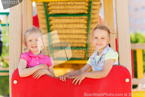 Image of happy kids on children playground