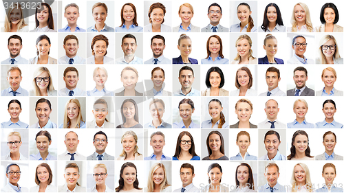 Image of collage with many business people portraits