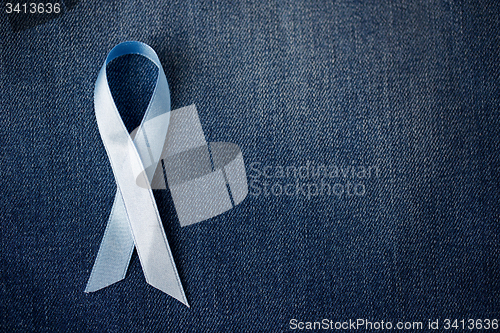 Image of blue prostate cancer awareness ribbon
