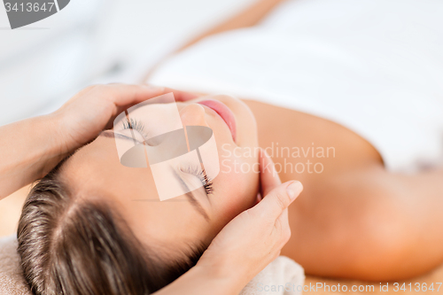 Image of beautiful woman in spa salon