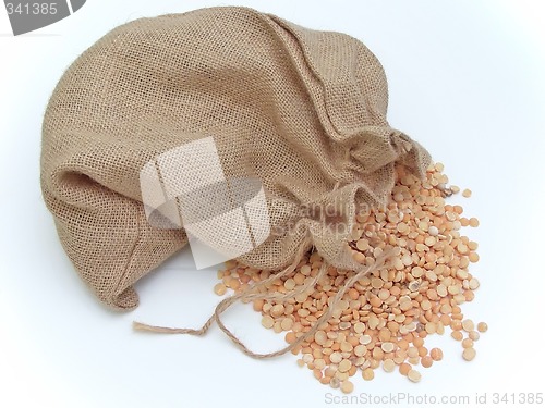Image of Linen sack of pea
