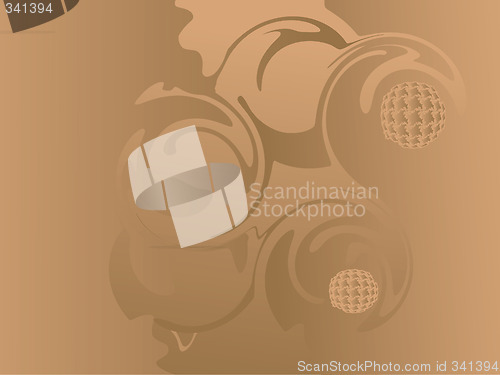 Image of Beige floral abstract