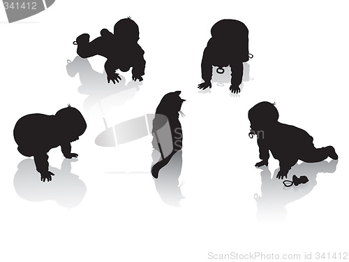 Image of silhouettes of childhood