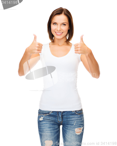 Image of woman showing thumbs up