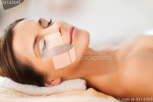 Image of beautiful woman in spa salon