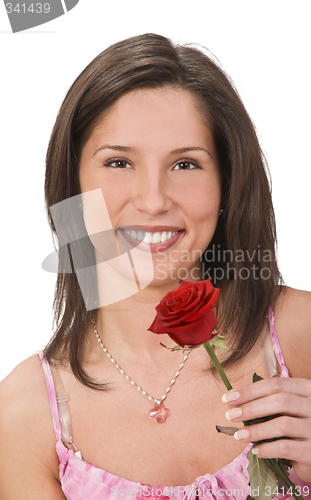 Image of Woman with a rose