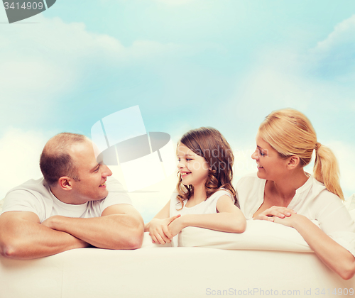 Image of happy family at home