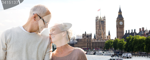 Image of happy senior couple in london city