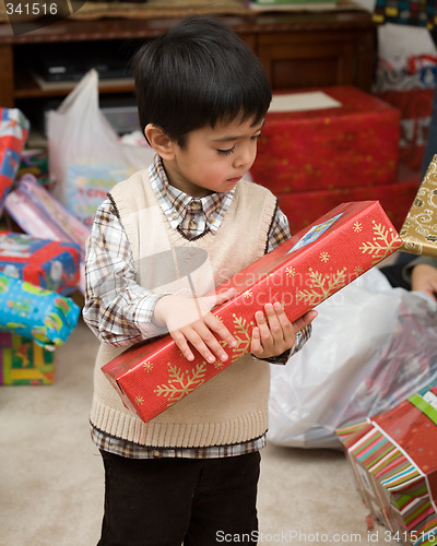 Image of Little boy on Christmas