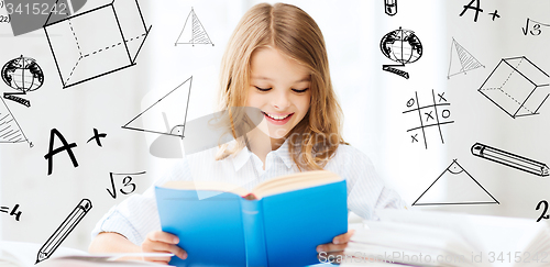 Image of student girl studying at school