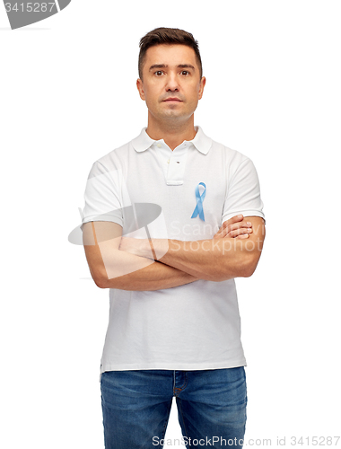 Image of man with prostate cancer awareness ribbon