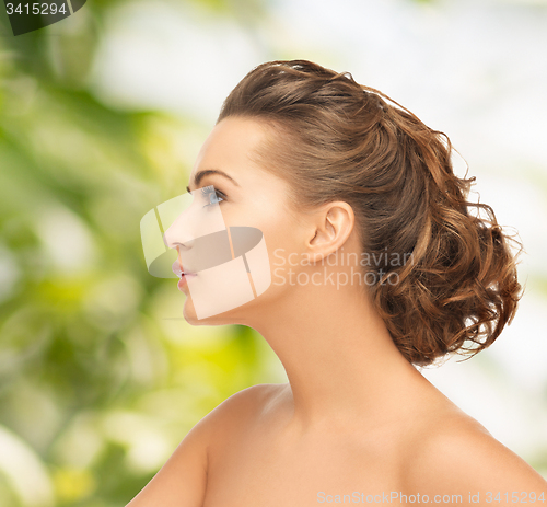 Image of beautiful woman with updo