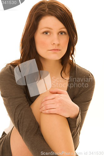 Image of Portrait of young beautiful woman