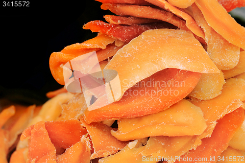 Image of dried mango fruit background