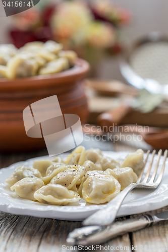 Image of Dish with meat dumplings.