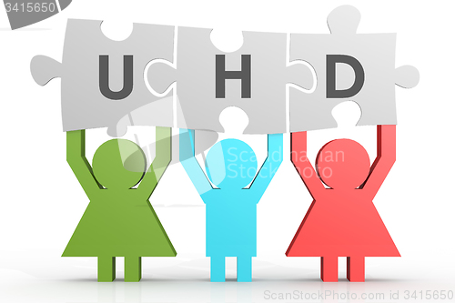 Image of UHD - User Help Desk puzzle in a line