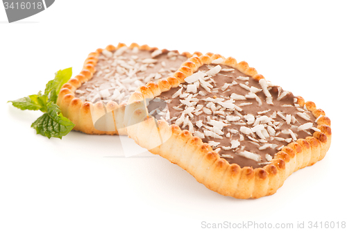Image of Chocolate and coconut tartlets