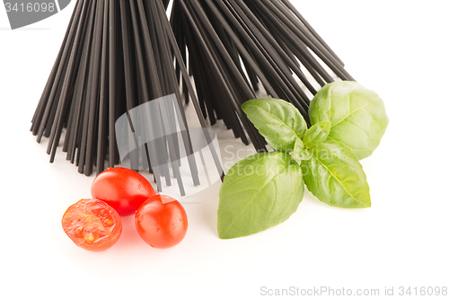 Image of Bunch of black spaghetti